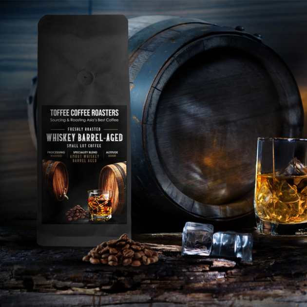 Whiskey Barrel Aged Coffee Toffee Coffee Roasters