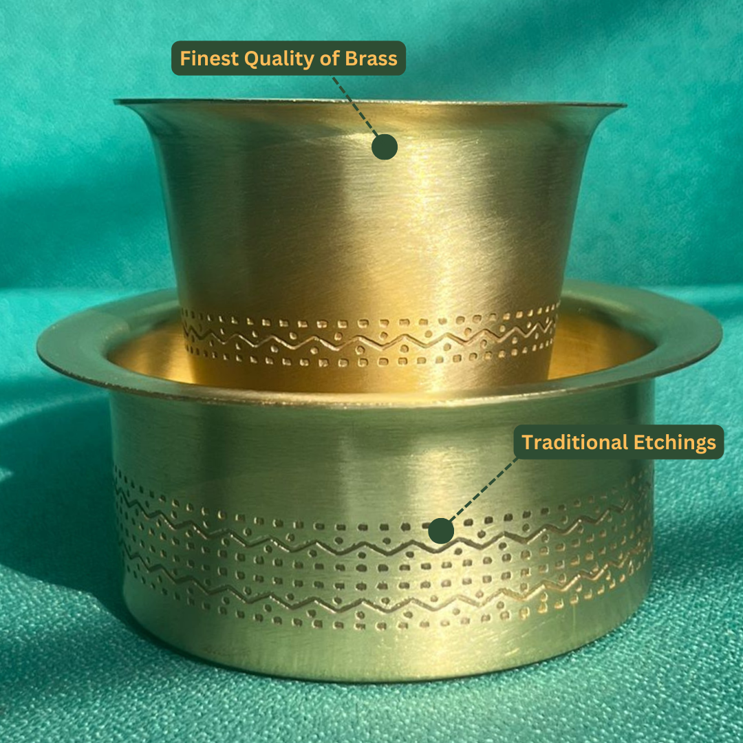 Buy Coffee Dabara Set - Brass tumbler set Online - Indic Inspirations –  indic inspirations