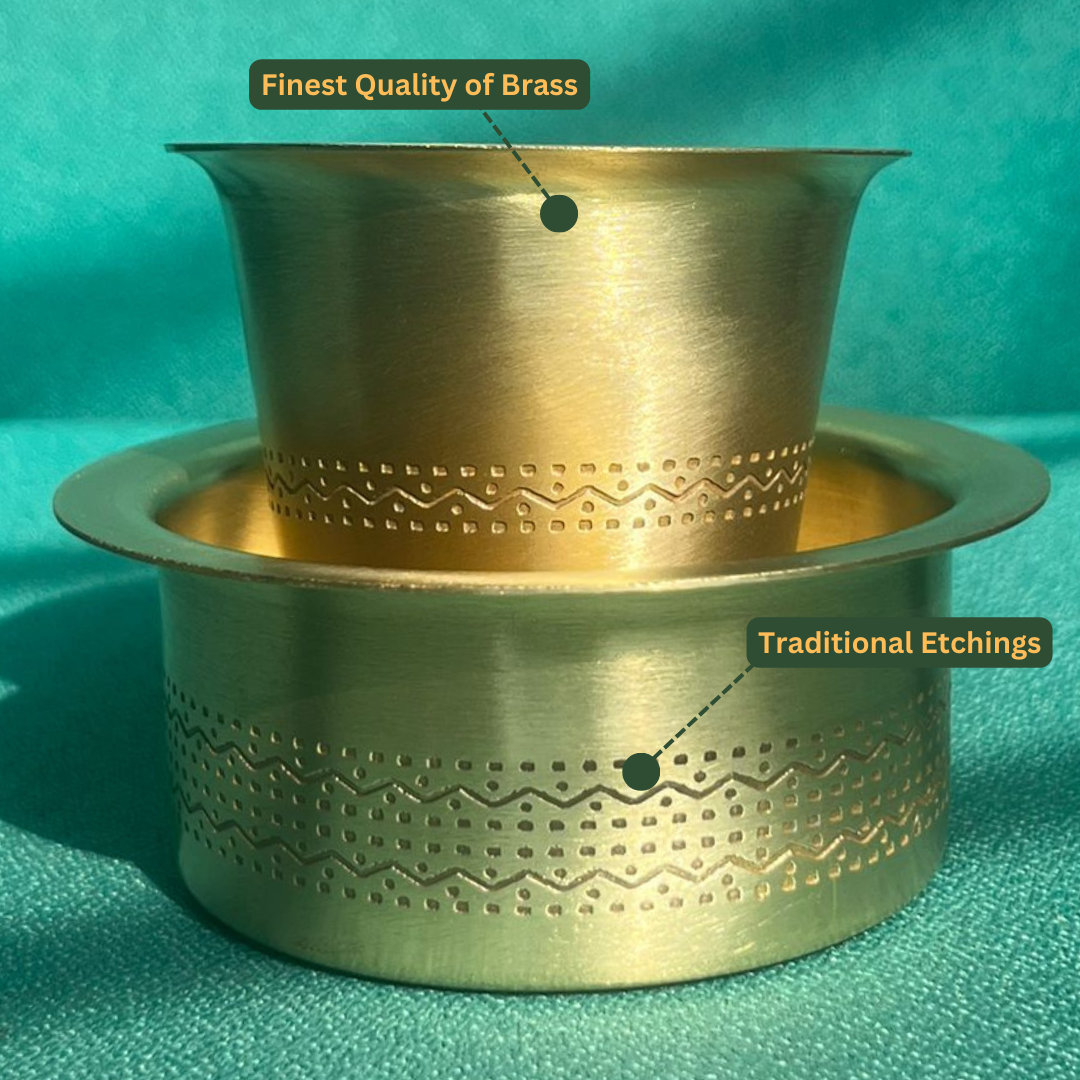 Kumbakonam South Indian Coffee Filter with DABARA Set in USA Kumbakonam South Indian Coffee Filter with DABARA Set in USA