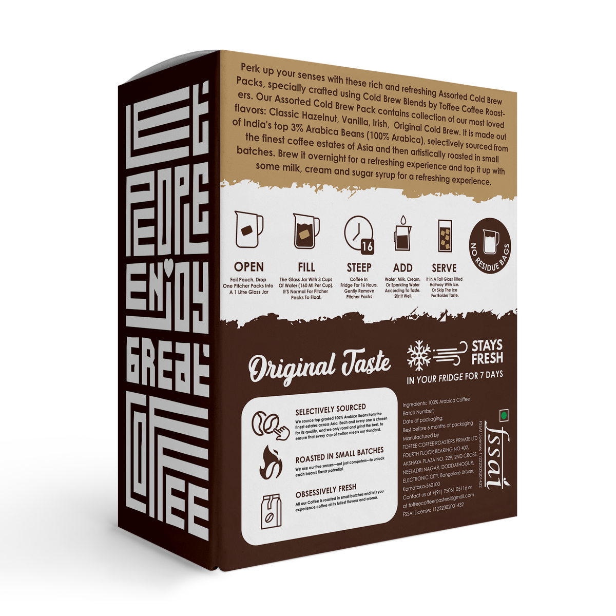 Shop Assorted Cold Brew Free Mason Jar Toffee Coffee Roasters