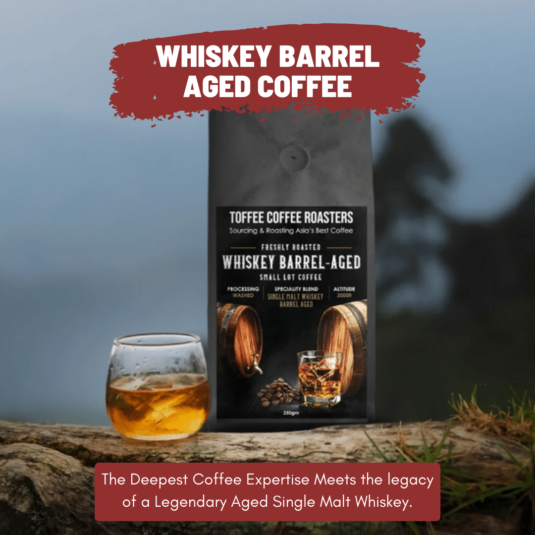 Whiskey Barrel Aged Coffee Toffee Coffee Roasters