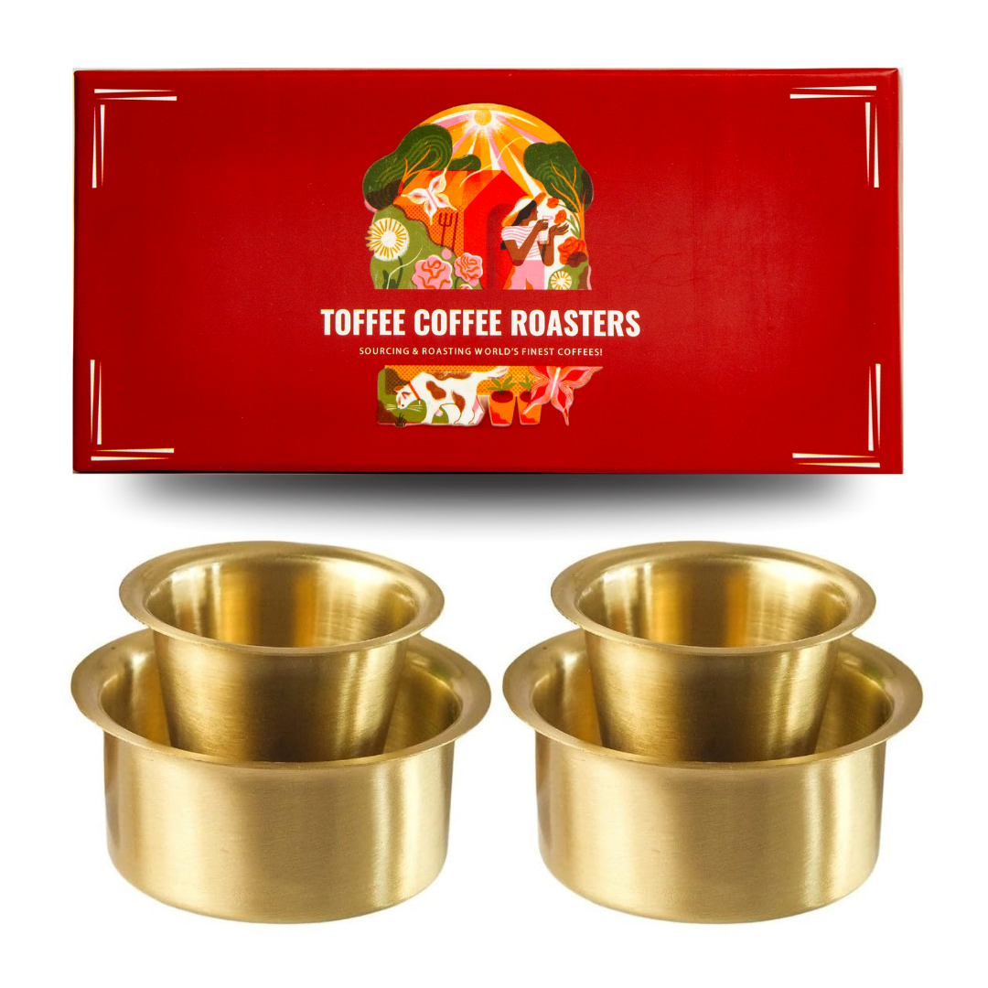 Elegant Brass Dabara Set | Toffee Coffee Roasters