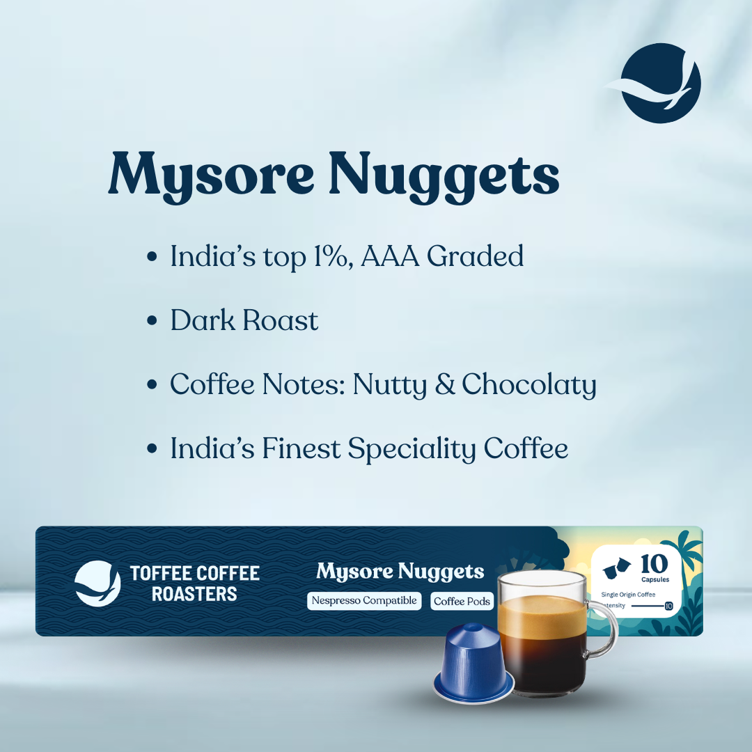 Mysore Nuggets Coffee Pods | Toffee Coffee Roasters