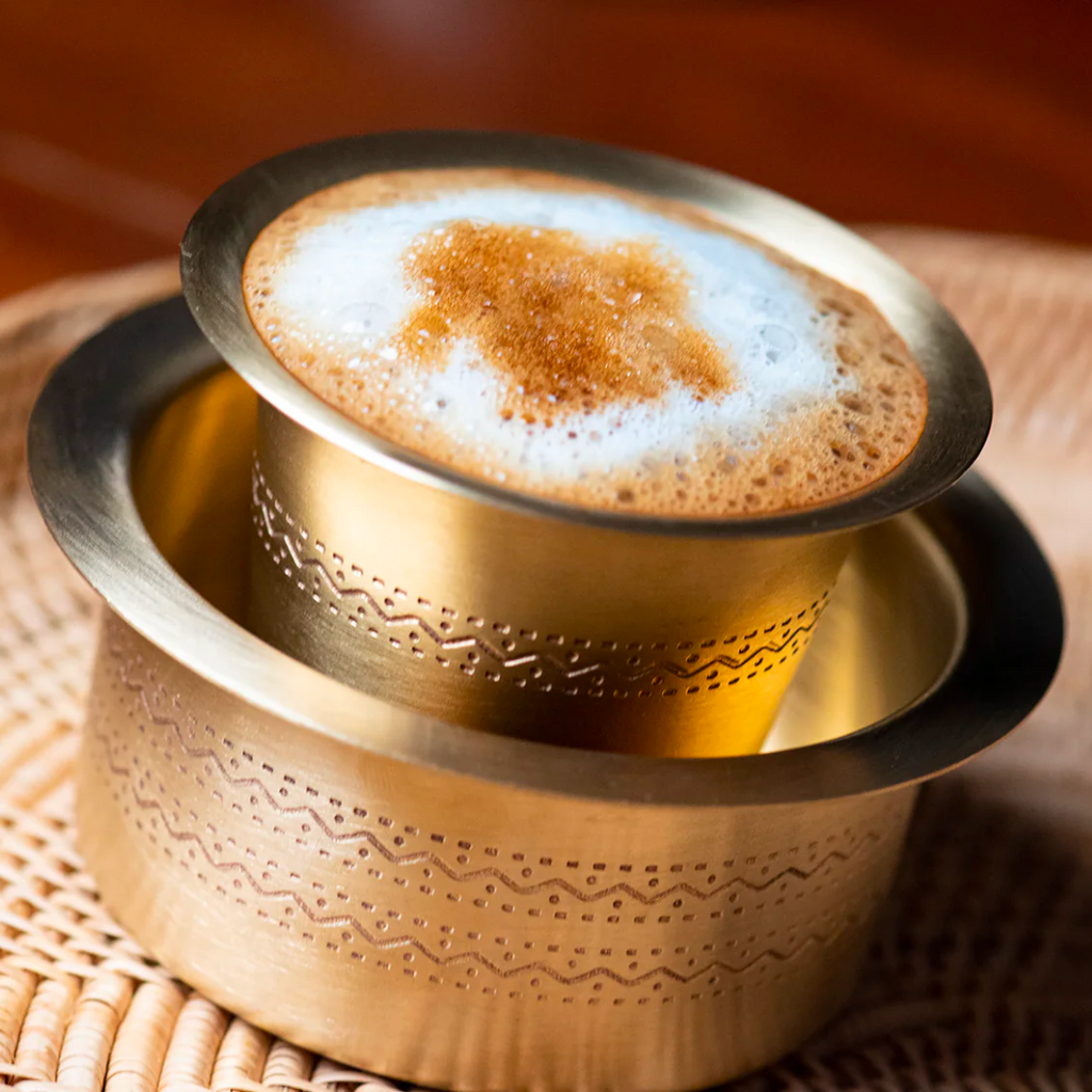 Brass Filter Coffee Cup Set South Indian Traditional Filter Coffee