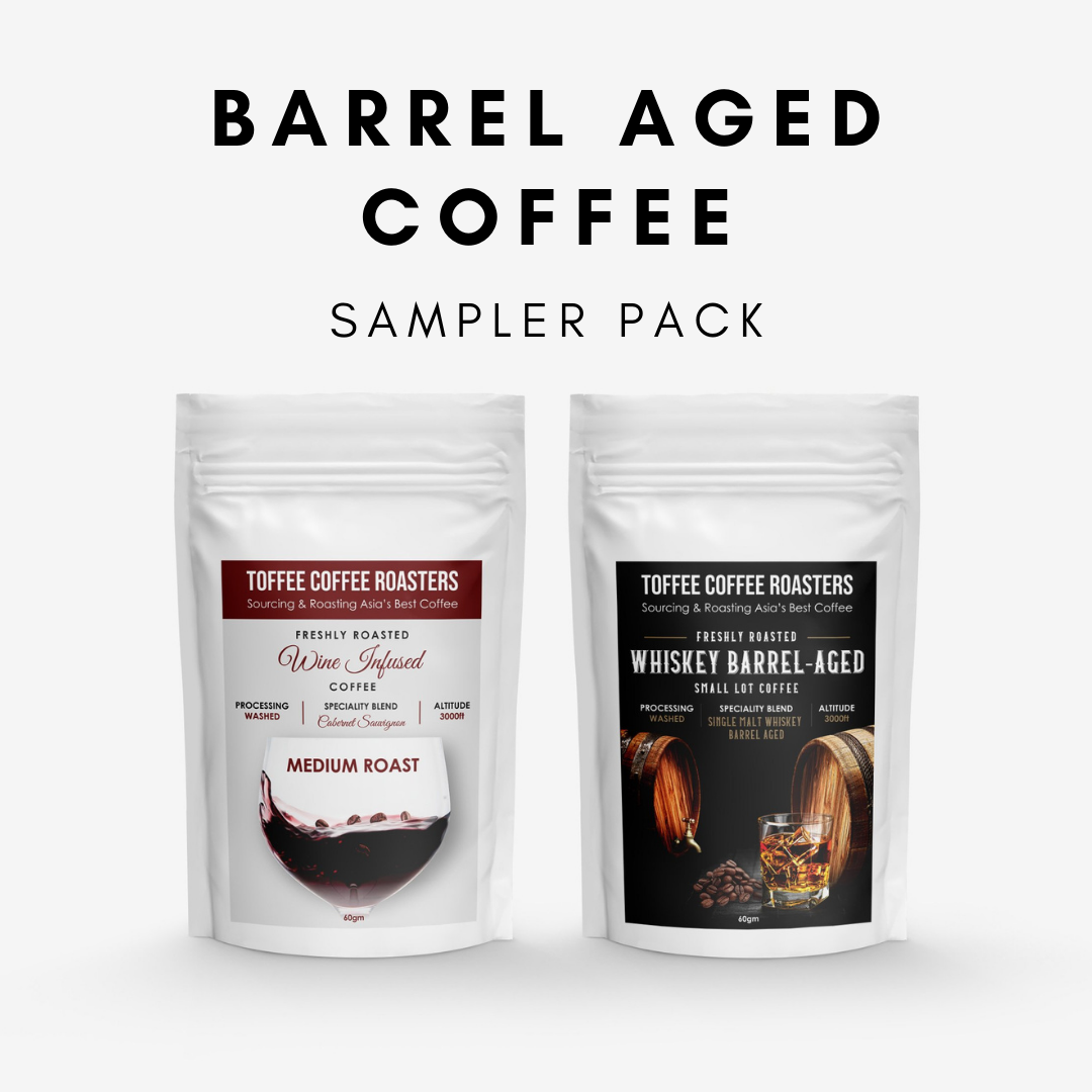 Barrel Aged Coffee Sample Pack Toffee Coffee Roasters